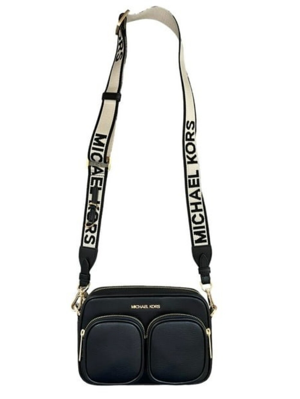 Michael Kors Black Leather Jet Set Crossbody Purse